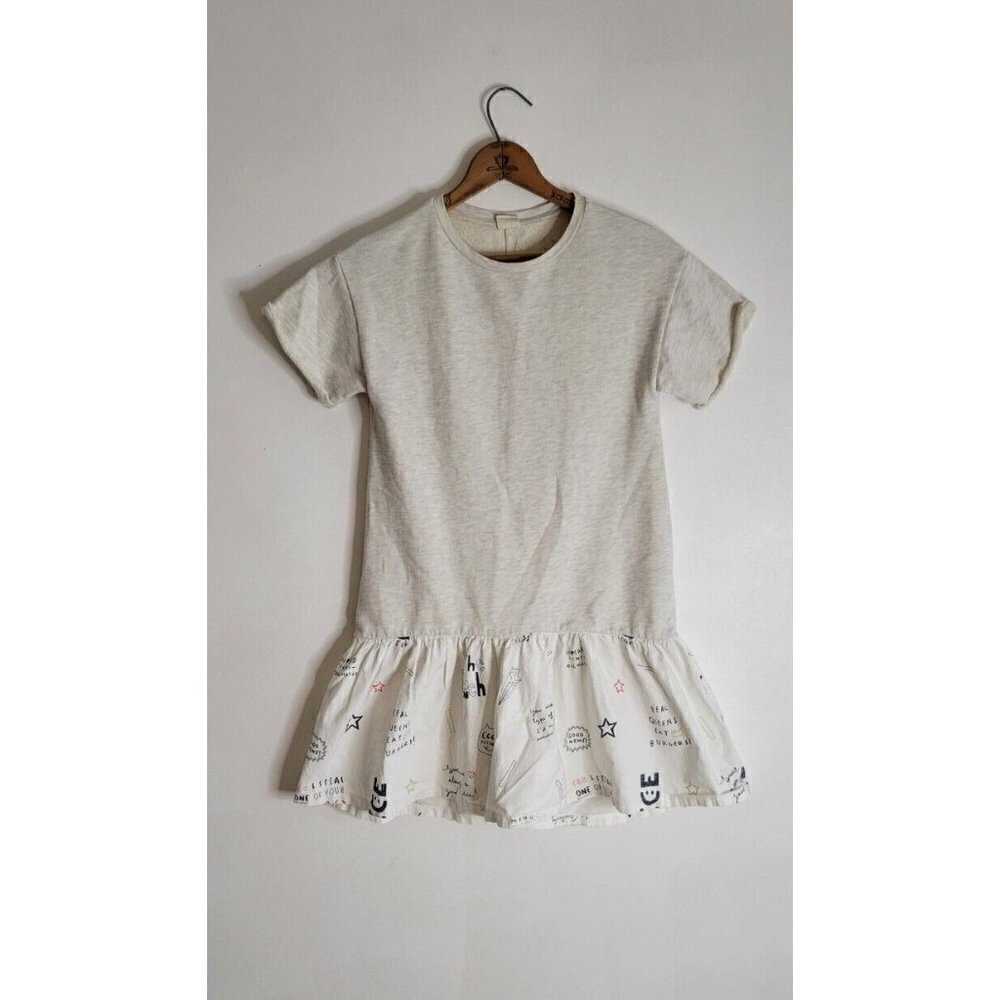 Zara Girls Casual Collection Cream Color Dress Sz 13/14 Real Queens Eat Burgers